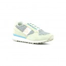 Authentique Le Coq Sportif Eclat W Geo Jacquard Marshmallow / Tropical - Chaussures Baskets Basses Femme